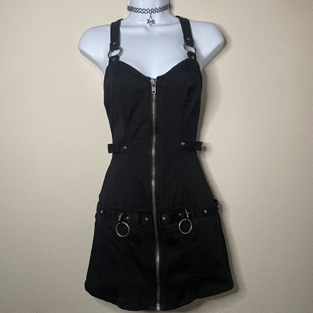 💀SOLD💀 lip service vintage 90s institutionalized bondage mini dress - Picture 2 of 5